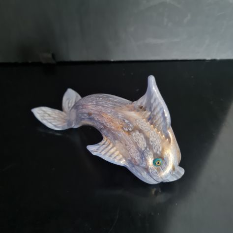 Duetto  La Murrina  formato da  foca  e pesce in vetro di Murano anni 90 marchia - Foto 5