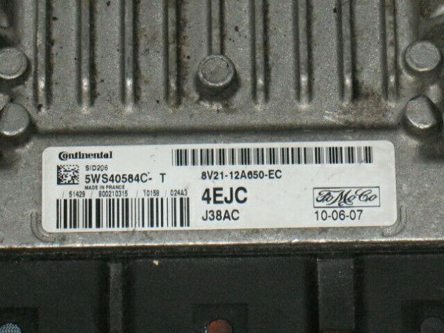 5WS40584C-T ECU FIESTA 1.4 TDCI 8V21-12A650-EC 5WS40584CT 5WS40584C-T 4EJC - Foto 4