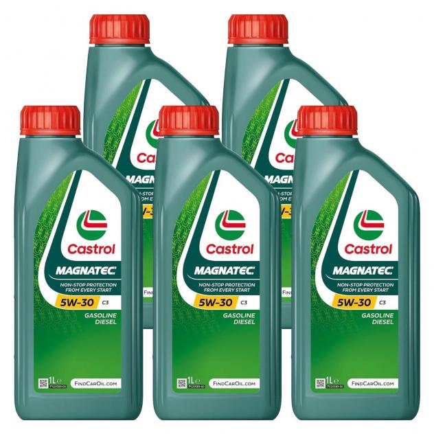 Castrol Magnatec 5W-30 C3 5L Olio Motore Sintetico per Benzina e Diesel