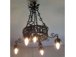 lampadario liberty originale in ferro battuto 33x53x70