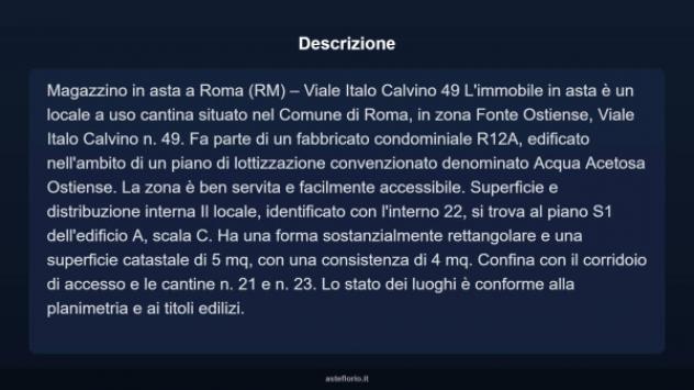 Immobile in asta di 5 m² in vendita a Roma - Foto 4