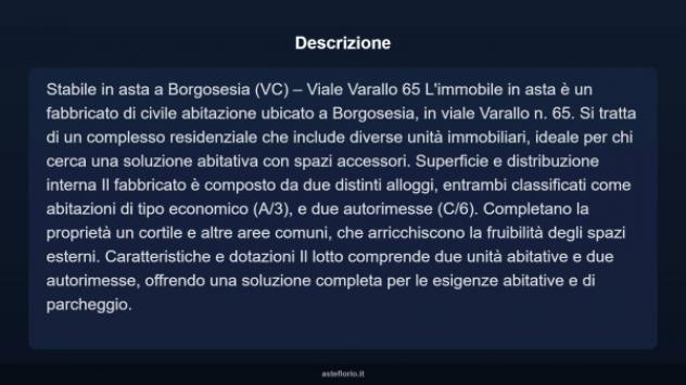 Immobile in asta di 100 m² con più di 5 locali e box auto doppio in vendita a Borgosesia - Foto 3
