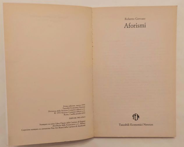 Aforismi di Roberto Gervaso Ed.Newton Compton, 1994 come nuovo - Foto 3