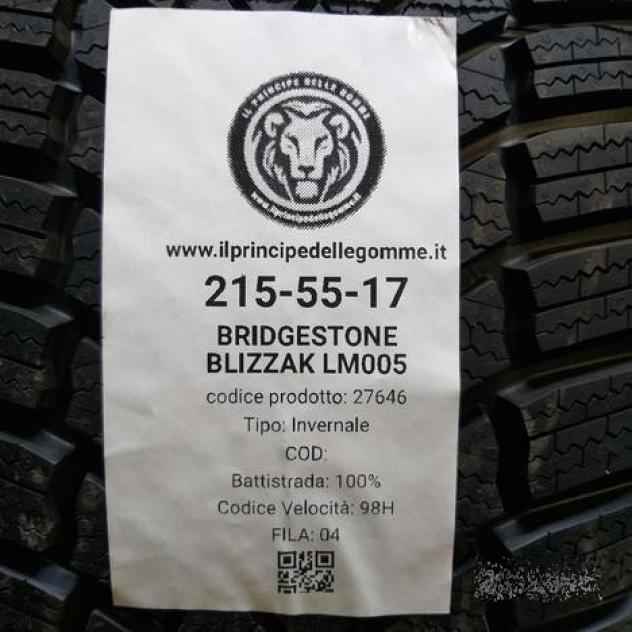 4 gomme 215 55 17 bridgestone a27646 - Foto 2