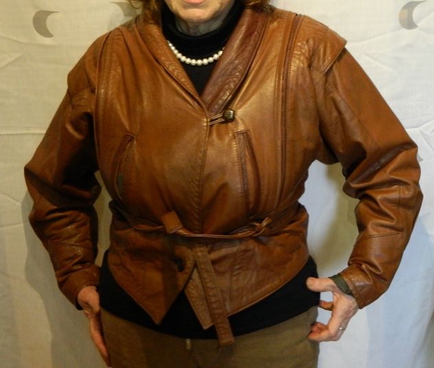 Giacca donna biker in pelle M - Foto 3