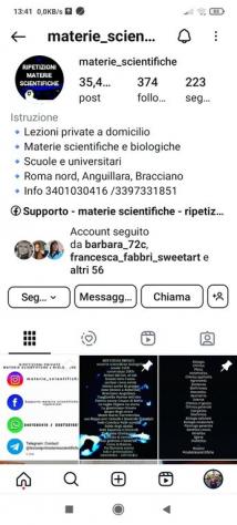aiuto per lezioni diMaterie scientifiche retribuzione oraria ?15