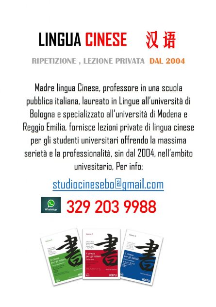 Lezione privata / Ripetizione lingua Cinese