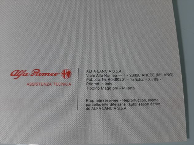 ALFA ROMEO DUETTO 4 SERIE (ULTIMO) USO E MANUTENZIONE - Foto 4
