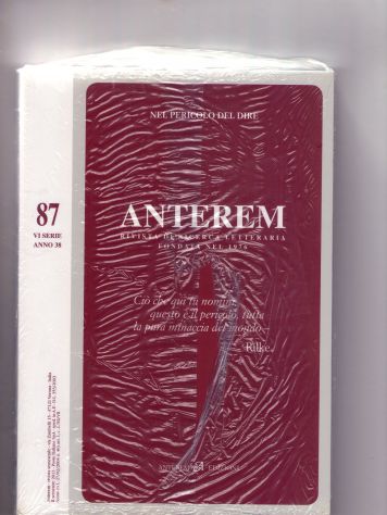 Anterem n. 87, VI serie, anno 38