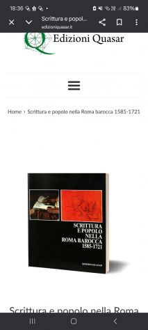 Scrittura e popolo nella Roma barocca 1585-1721