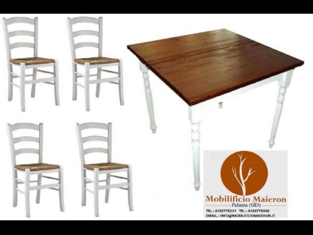 Set Tavoli e Sedie Per Ristoranti Pizzerie Pub In Stile Shabby Chic cod102 Nuovi