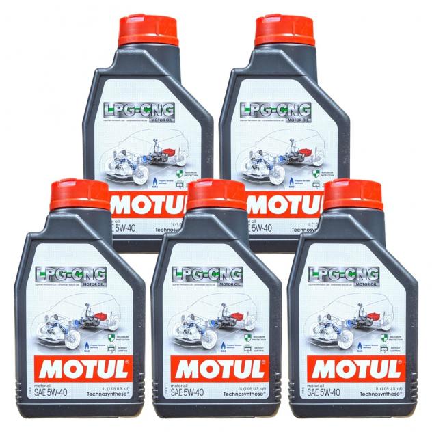 5 Litri MOTUL LPG CNG 5W40 Olio Motore Sintetico per Veicoli a GPL e Metano