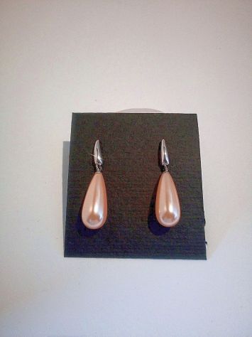 Orecchini ak330, Argento 925 rodiato, Perle