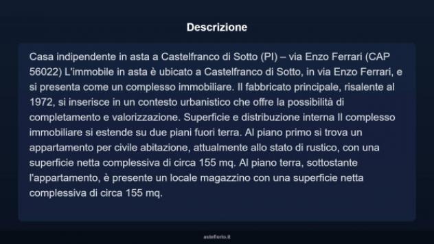 Immobile in asta di 155 m² con più di 5 locali in vendita a Castelfranco di Sotto - Foto 18