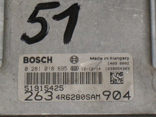 0281018695 ECU FIAT DOBL II 1.6JTD EDC16C39-7.33 0281018695 51915425 EDC16C39 - Foto 2