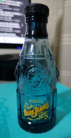 BOTTIGLIETTA VUOTA PROFUMO VERSACE BLUE JEANS MEN VERSIONE 1994