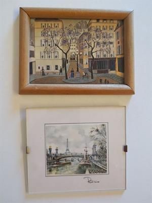 Quadretti (2 pz) dal mercatino delle Pulci di Parigi 1982.