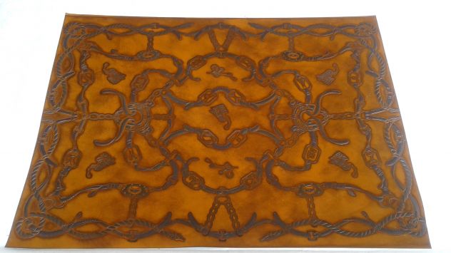 PANNELLI STAMPATI IN CUOIO ARTISTICO PER PELLETTERIA cm 60 x 45 cm