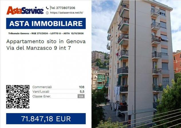 271/2024 U GE - Tribunale Genova - RGE 271/2024 - LOTTO U - ASTA 12/11/2026