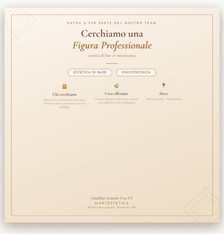 Cercasi estetista e onicotecnica