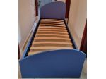 Letto singolo in legno personalizzato blu