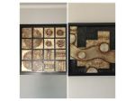 Coppia Quadri Materici Astratti 3D Oro Brescia