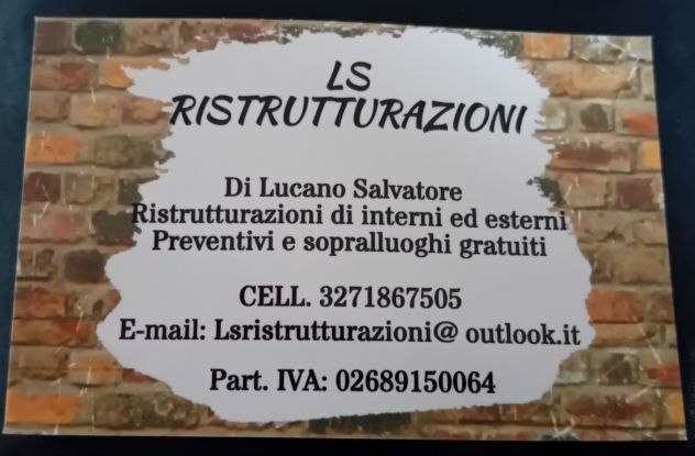 Si effettuano lavori di ristrutturazioni