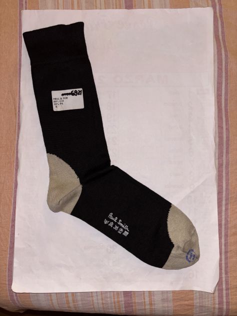 CALZE NUOVE LEGGERE IN COTONE DA UOMO FIRMATE ORIGINALI PAUL SMITH,MADE IN ITALY