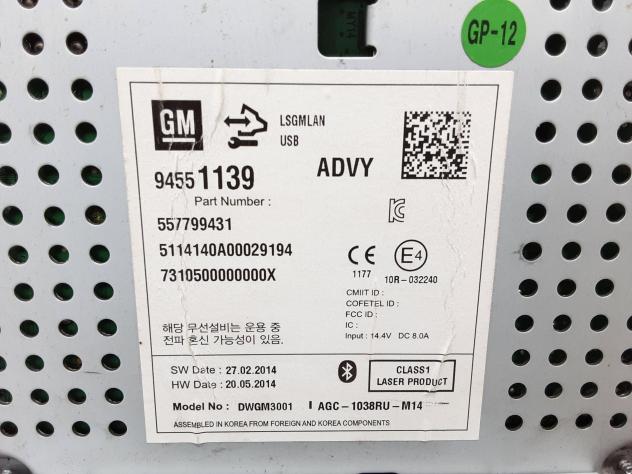 AUTORADIO OPEL Mokka 1° Serie 94551139 (12) - Foto 4