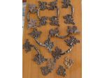 N° 8 MANIGLIE IN OTTONE E 4 BOCCHETTE STILE LYBERTI PER MOBILI VARI -