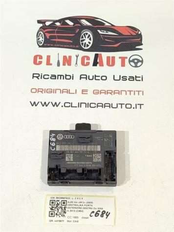 CENTRALINA PORTA DX PASSEGGERO AUDI A4 Berlina 8K0959792C CAG (0710)