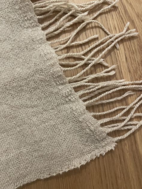 Sciarpa beige con frange - Foto 3