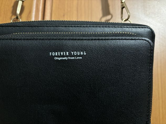 BORSA A TRACOLLA REGOLABILE COME NUOVA DA DONNA NERA CON DUE SCOMPARTI PRINCIPAL - Foto 4