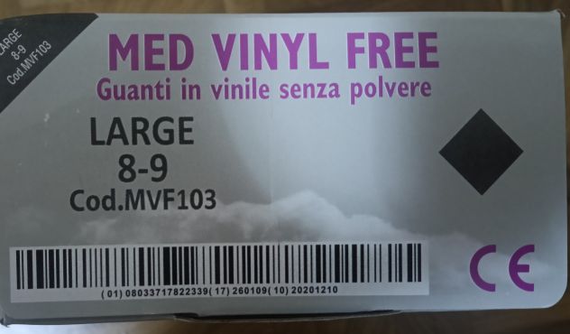Guanti in vinile senza polvere – Large – 8 / 9 - Foto 4