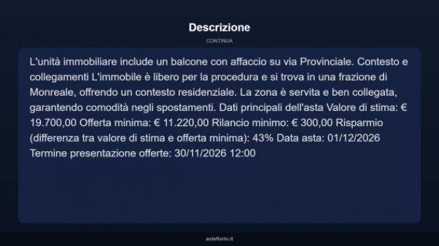 Immobile in asta di 62 m² in vendita a Monreale - Foto 11