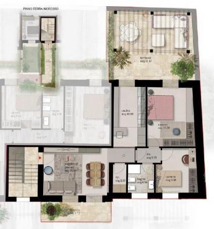Appartamento in vendita a Cascina 81 mq Rif: 1228562