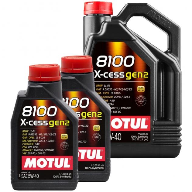 7 Litri Olio Motore MOTUL 8100 X CESS GEN2 5W40 Olio Sintetico