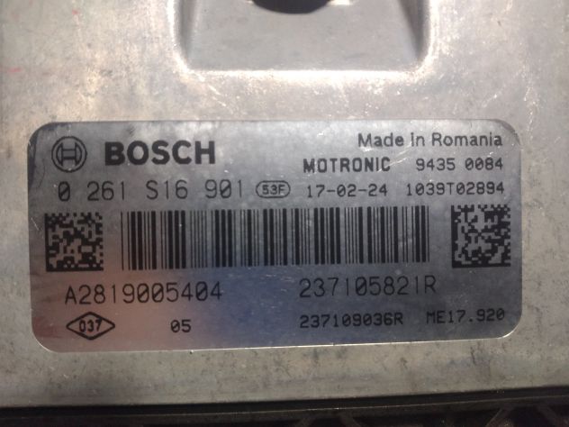 ECU SMART FORTWO 0261s16901 237105821r 237109036r ME17 9.20 Smart Fortwo Brabus - Foto 5