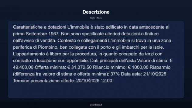Immobile in asta di 31 m² in vendita a Piombino - Foto 5