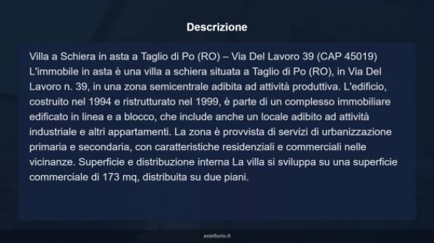 Immobile in asta di 173 m² con più di 5 locali e box auto doppio in vendita a Taglio di Po - Foto 18