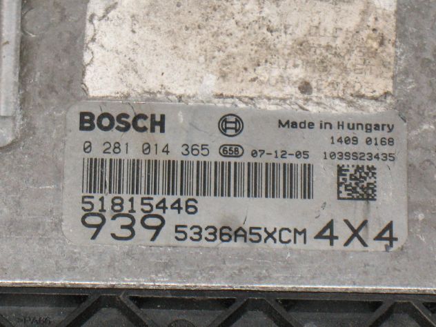 0281014365 ECU CENTRALINA ALFA 159 2.4 EDC 16C39-6.D 51815446 1039S23435 - Foto 2