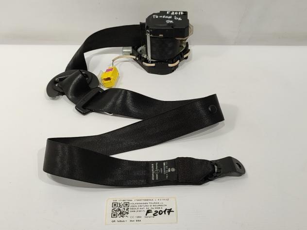 CINTURA DI SICUREZZA ANTERIORE SINISTRA CON PRETENSIONATORE VOLKSWAGEN Touran 2° Serie 1T1857705A 1T0857705BRAA BSX (0710)