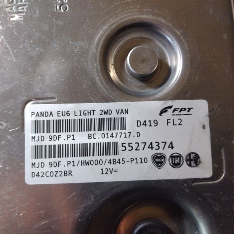 Centralina computer motore Fiat Panda 1.3JTD 55274374 9DF.P1 - Foto 4