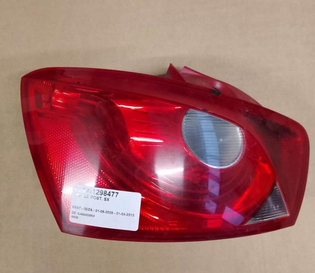 FANALE POST. SX 999-U1298477 Parti elettriche  Fanaleria  Fanali  Fanale post. sx. SEAT - IBIZA - 01-06-2008 - 01-04-2012