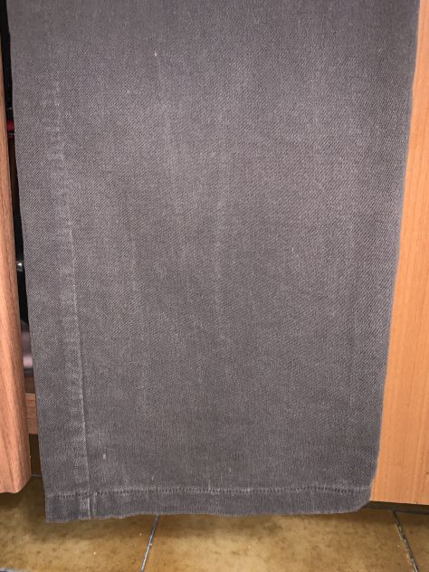 PANTALONI DA DONNA ELASTICIZZATI,VINTAGE,A VITA BASSA,MARRONE SCURO,CON 5 TASCHE - Foto 9