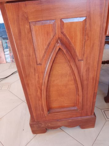 Grande Scrivania e Sedie Legno Massello Artigianato Toscano Pezzi Unici - Foto 9