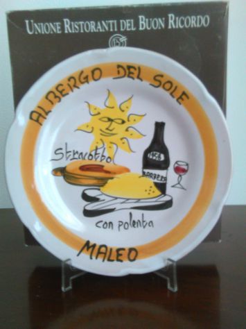 Piatto Buon Ricordo. Albergo Del Sole Maleo