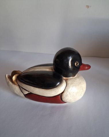 Figurina vintage di anatra in ceramica  Thun. In ottime condizioni  con l'etiche - Foto 5