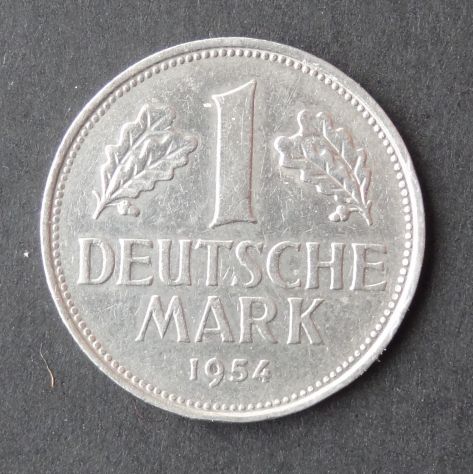 Germania RF 1954-F moneta 1 Mark