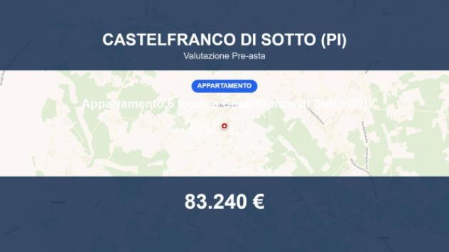 Immobile in asta di 84 m² con più di 5 locali e box auto in vendita a Castelfranco di Sotto